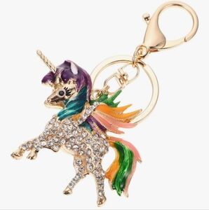 Unicorn Keychain with Crystals- (Pink 🩷 Purple💜 Teal 💚🩵)